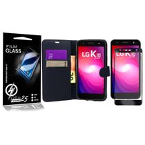 Capa Carteira + Película De Vidro 3D LG K10 Power LGM320 - Cell In Power25