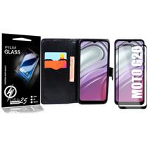 Capa Carteira + Pelicula De Vidro 3D Moto G20 6.5 XT2128-1 - Cell In Power25