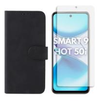 Capa Carteira + Pelicula Hidrogel Infinix Smart 9 / Hot 50i