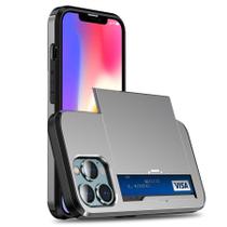 Capa Carteira Porta Cartão Embutido para o iPhone 15 / 15 Pro / 15 Pro Max