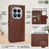 Capa Carteira Premium para Xiaomi Redmi Note 15 Porta Cartão Capa Carteira Premium para Xiaomi Redmi Note 15 Porta Cartão