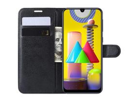 Capa Carteira (PRETA) Flip Antishock Porta Cartão P/ Samsung Galaxy M31