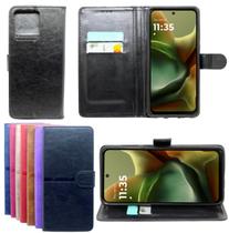 Capa Carteira Proteção Para Moto G75 + Pelicula Privacidade
