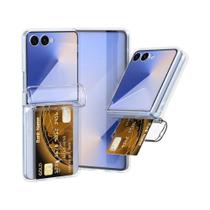 Capa Carteira Samsung Galaxy Z Flip 7 6 5 4 3 Com Suporte Para Cartões E Proteção Da Dobradiça