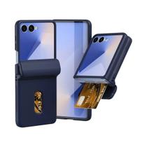 Capa Carteira Samsung Galaxy Z Flip 7 6 5 4 3 Com Suporte Para Cartões E Proteção Da Dobradiça