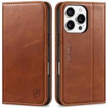 Capa Carteira SHIELDON para iPhone 16 Pro (6.1") - Couro Genuíno Capa Carteira SHIELDON para iPhone 16 Pro (6.1") - Couro Genuíno