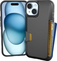 Capa Carteira Smartish Wallet Slayer Vol. 1 para iPhone 15 - Preta