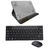 Capa Carteira + Teclado e Mouse Sem Fio Para Tablet A8 10.5 Polegadas X200