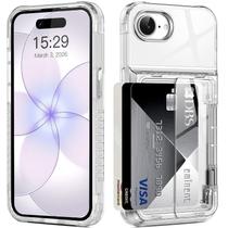 Capa carteira transparente ACANDYA para iPhone 16e/17e 6,1"