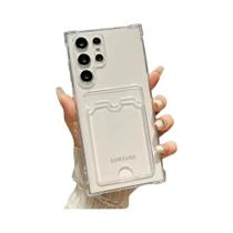 Capa Carteira Transparente De TPU Antichoque Para Samsung Galaxy S25 S24 S23 S22 S21 Ultra plus S20 - NONE