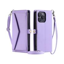Capa Carteira Transversal De Couro Para iPhone 17/16/15/14/13/12/11 pro Max XS XR SE 8 7 Com Bolso