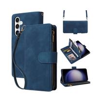 Capa Carteira Transversal De Couro Para Samsung Galaxy Série a A56 A36 A26 A16 A06 A55 A35 A25 A07