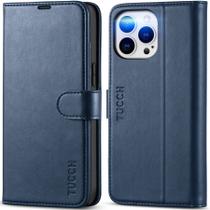Capa Carteira TUCCH para iPhone 14 Pro Max 6.7" - Azul Escuro