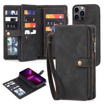 Capa Carteira TwoHead para iPhone 13 Pro Max - Preta com Porta-Cartões Capa Carteira TwoHead para iPhone 13 Pro Max - Preta com Porta-Cartões