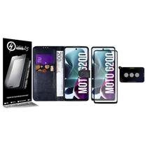 Capa Carteira + Vidro 3d + Pel Camera Moto G200 5G XT2175 6.8 - Cell In Power25