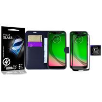 Capa Carteira + Vidro 3d + Pel Câmera Moto G7 Play XT1952 5.7 - Cell In Power25 Capa Carteira + Vidro 3d + Pel Câmera Moto G7 Play XT1952 5.7 - Cell In Power25