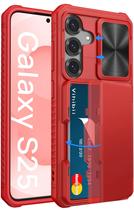 Capa Carteira Vihibii para Samsung Galaxy S25 - Com Porta-Cartões Vermelha Capa Carteira Vihibii para Samsung Galaxy S25 - Com Porta-Cartões Vermelha