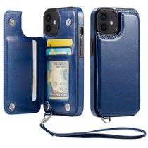 Capa Carteira Wefor para iPhone 12 Mini Azul com RFID e Suporte