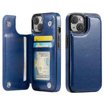 Capa Carteira Wefor para iPhone 13 6,1" em Couro PU Azul