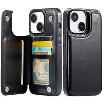 Capa Carteira Wefor para iPhone 14 Plus em Couro PU com Suporte