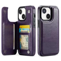 Capa Carteira Wefor para iPhone 15 em Couro PU com Suporte