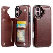 Capa Carteira Wefor para iPhone 16 em Couro PU com Porta-Cartões Capa Carteira Wefor para iPhone 16 em Couro PU com Porta-Cartões