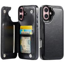 Capa Carteira Wefor para iPhone 16 em Couro PU com Suporte
