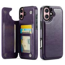 Capa Carteira Wefor para iPhone 16 em Couro PU com Suporte