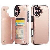 Capa Carteira Wefor para iPhone 16 Plus em Couro PU com Suporte