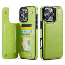 Capa Carteira Wefor para iPhone 16 Pro Max em Couro PU Verde Capa Carteira Wefor para iPhone 16 Pro Max em Couro PU Verde