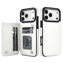 Capa Carteira Wefor para iPhone 17 Pro em Couro PU Branco