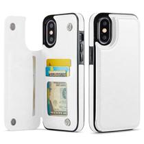Capa Carteira Wefor para iPhone Xs Max em Couro PU Branco