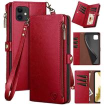 Capa Carteira XCasebar para iPhone 12/12 Pro (6.1") com Bloqueio RFID - Vermelha