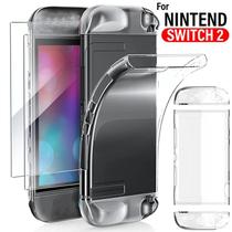 Capa Case Acrílico Transparente Cristal para Nintendo Switch 2 Proteção Antichoque Capa Case Acrílico Transparente Cristal para Nintendo Switch 2 Proteção Antichoque