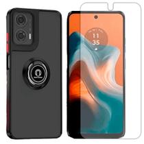 Capa Case Anel Para Motorola Moto G35 + Pelicula Hidrogel