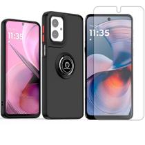 Capa Case Anel Para Motorola Moto G55 + Pelicula Hidrogel