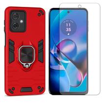 Capa Case Anel Para Motorola Moto G64+ Pelicula Hidrogel