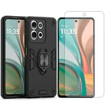 Capa Case Anel Para Motorola Moto G75 + Pelicula Hidrogel