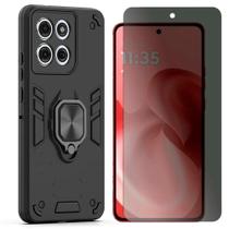 Capa Case Anel Para Motorola Moto G86 + Pelicula Privacidade - GR Global Revolution