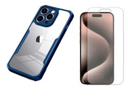 Capa Case Ant Impacto Compativel Com Iphone 15 Pro + Película Hidrogel Capa Case Ant Impacto Compativel Com Iphone 15 Pro + Película Hidrogel