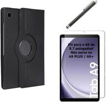 Capa Case Anti Impacto Compativel Tablet Samsung Galaxy Tab A9 8.7 pol (X110 X115) + Película de Vidro Temperado 9H + Ca