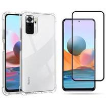 Capa Case Anti Impacto E Película Vidro 3d Compatível Para Redmi Note 10/10s