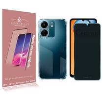Capa Case Anti Impacto Para Redmi 13C 6.74 + Película Ceramica Fosca Privacidade - Luiza Cell25