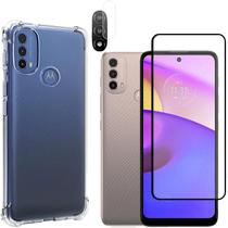 Capa Case Anti Queda p Motorola Moto E40 + Película 3D + Pel Cam Capa Case Anti Queda p Motorola Moto E40 + Película 3D + Pel Cam