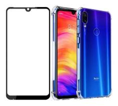 Capa Case Anti Queda + Película 3d Para Redmi Note 7 Capa Case Anti Queda + Película 3d Para Redmi Note 7