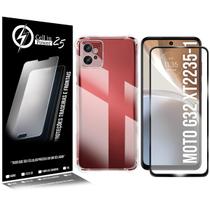 Capa Case Anti Shock E Película De Vidro 3d Compatível Moto G32 6.5 XT2235 - Cell In Power25