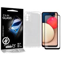 Capa Case Anti Shock E Película De Vidro 3d GALAXY A02S A025 6.5 - Cell In Power25 Capa Case Anti Shock E Película De Vidro 3d GALAXY A02S A025 6.5 - Cell In Power25