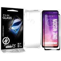 Capa Case Anti Shock E Película De Vidro 3d Moto One Vision XT1970 6.3 - Cell In Power25