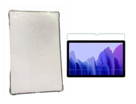 Capa Case Anti Shock Transparente + Película de Vidro para Tablet Samsung A7 T500 T505 - 10.4 Pol.