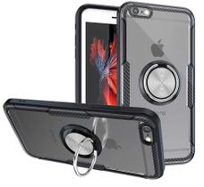 Capa Case Apple iPhone 6 Plus / iPhone 6s Plus (Tela 5.5) Carbon Clear Com Stand Anel
